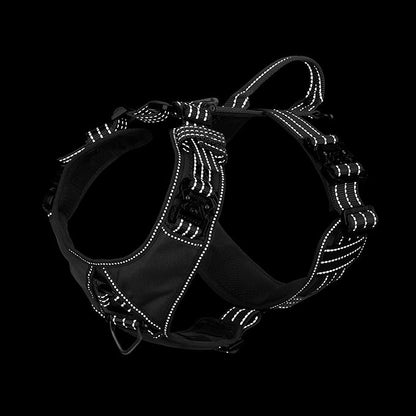 ICEFANG Dog Strap Harness with 4 x Metal Buckles,for Medium Sized Dog,K9 Vest,Y-Shape Chest,Adjustable Pet Harness,No-Pull Front Leash Clip (Medium (Pack of 1), Grey)