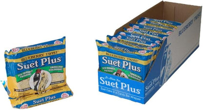 Suet Plus Suet Cakes 12 Pack of 11 oz Bird Suet Cakes (Blueberry Twist)