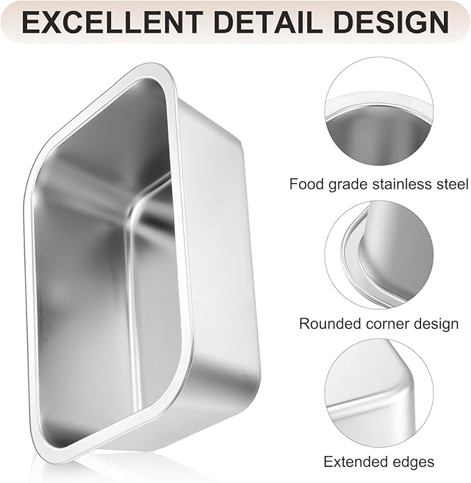 2 Pcs Stainless Steel Bowls for Large Dogs High Capacity Metal Dogs Food and Water Bowls for Big Pets