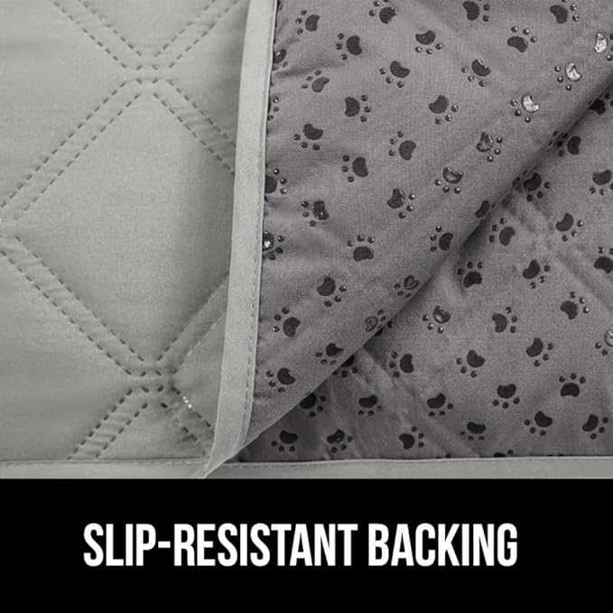 GORILLA GRIP Waterproof Dog Blanket, 68x82 Couch Cover for Dogs Washable, Protects Sofa, Furniture, Crate, Car, RV Essentials Pet Supplies, Tear and Slip Resistant Leakproof Cushion Cover, Light Gray