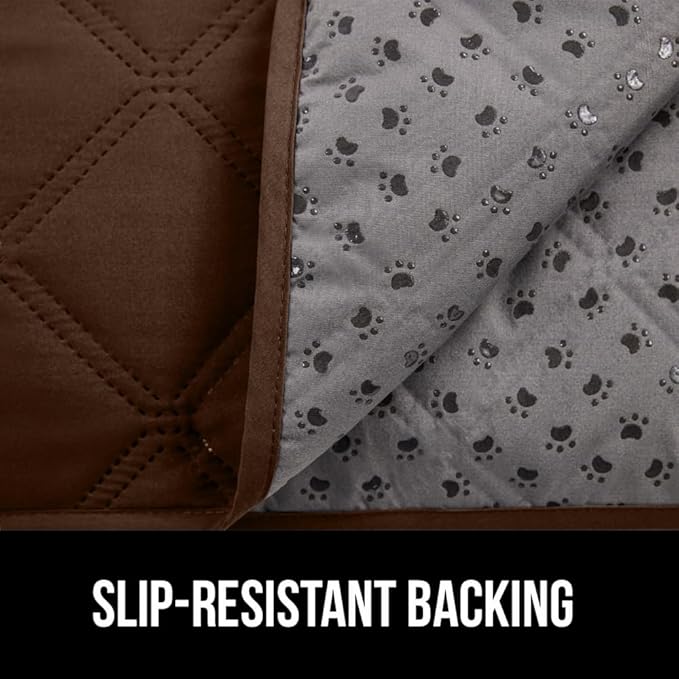 GORILLA GRIP Waterproof Dog Blanket, Couch Cover for Dogs Washable, Protects Sofa, Furniture, Crate, Car, RV Essentials Pet Supplies, Tear and Slip Resistant Leakproof Cushion Cover, 40x50 Brown