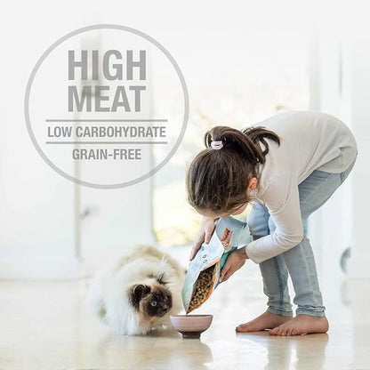 Feline Natural High Protein Dry Cat Food, Freeze-Dried Diet with 98% Meat, Organs & Seafood, No Peas, Grains, or Artificial Additives, Made in New Zealand, Chicken & Lamb, 11oz