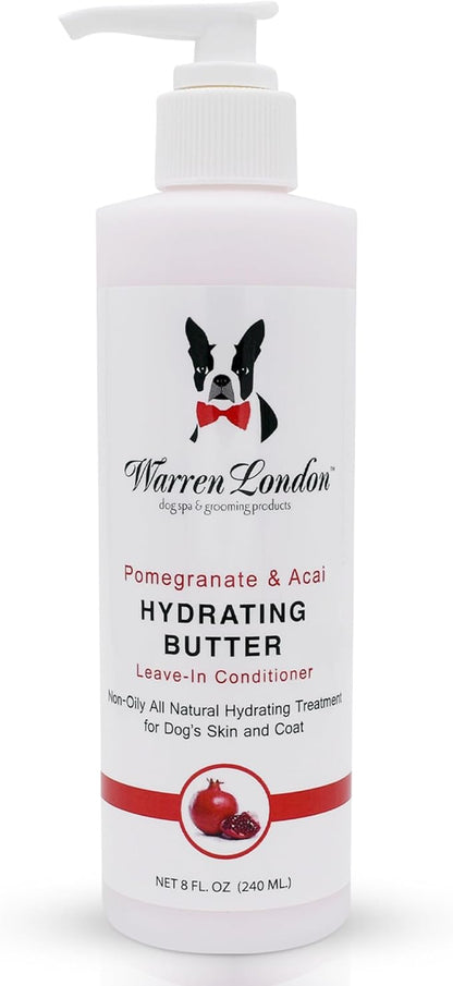 Warren London - Hydrating Butter For Dogs Skin & Coat,8 Oz,Pomegranate & Acai