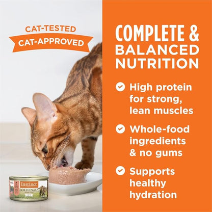 Instinct Original Pate Wet Cat Food, Grain Free Recipe - Real Salmon, 3 oz. Cans (Pack of 24)
