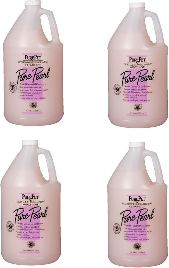 Case Prices Pure Pearl Luxury Conditioning Dog Cat Shampoo Concentrate by PurePet (16 oz Case - 12 Bottles)