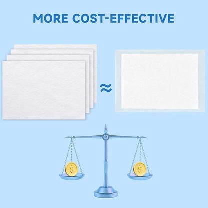 L&W BROS. Easy Clean Pet Quick Absorbent Sheets – Innovative Solution for Mess-Free Cleanup Not Traditional Pee Pads, 12"x10" for Urine and Pet Stain & Odor Remover (80 PCS)