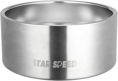 100oz Large Stainless Steel Dog Bowl. Extra Large Dog Water Bowls for Large Dogs with Rubber Bottom, Drop Resistant and Durable, Keeps Cold, Fits Different Size Big Dog Food Bowls.(100 OZ, Stainless)