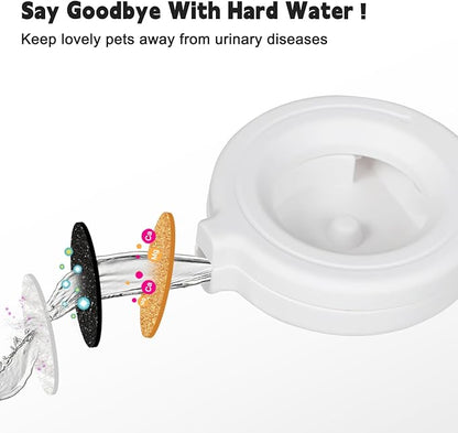 RIZZARI Dog Water Dispenser Bowl: 8L Large Black Stainless Steel Automatic Pet Dispenser with Replaceable Filter - Anti-Splash Design for Busy Owners