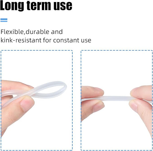 AQUANEAT 14Feet Aquarium Airline Tubing, Standard 3/16" Tubing, Air Pump Accessories,with Air Stones, Check Valves, Suction Cups and Connectors (Clear)