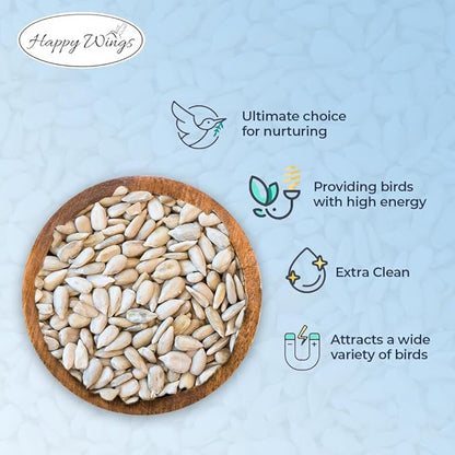 Sunflower Hearts & Chips - Sunflower Kernels and Chips Bird Food - 5 Lb No Mess, No Waste I No Grow Seed | Bird Seed for Wild Birds