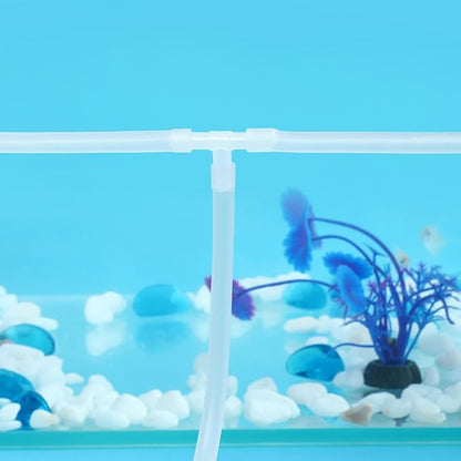 AQUANEAT 14Feet Aquarium Airline Tubing, Standard 3/16" Tubing, Air Pump Accessories,with Air Stones, Check Valves, Suction Cups and Connectors (Clear)