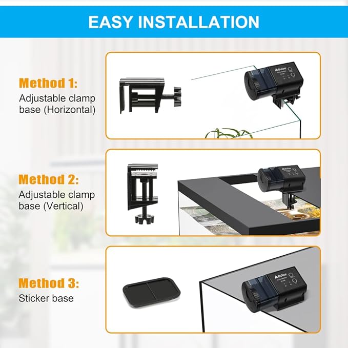 Aquarium Automatic Fish Feeder for Small Tank Auto Fish Food Dispenser Timer Vacation Betta Feeder with Moisture-Proof Air Hole