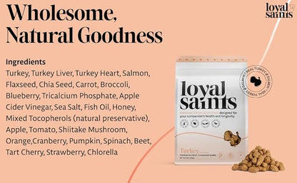 Freeze Dried Raw Dog Food - Premium Turkey and Salmon Flavor with High Protein and Grain Free Dog Food for All Breeds and Picky Eaters - Versatile as Meal Topper, Snack, and Treats, 5 Oz