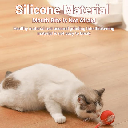 Tiny Fetch Dog Toy, Tinyfetch Interactive Dog Cat Toys Balls with Birdsong, 360° Smart Automatic Rolling Electric Dog Ball Toy, Fast Moving Balls Toys for Pets (Blue)