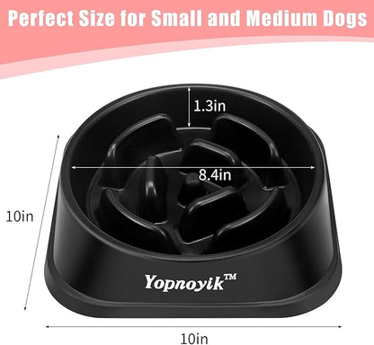 2 Pack Slow Feeder Dog Bowls for Healthy Eating, Non-Slip and Anti-Choking Design, Reduces Bloating & Overeating for Large Dogs, Easy to Clean