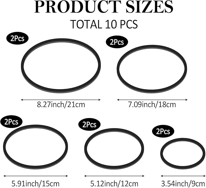 10 Pcs Fish Feeding Rings Set 5 Sizes Aquarium Round Feeder Ring for Fish Tank Aquarium Floating Plant Corral for Intercepts Floating Plants Black
