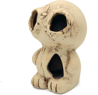 ALEGI Aquarium Ceramic Decoration Mountain, Cave Rock for Cichlids, Betta Fish Tank (Monster)