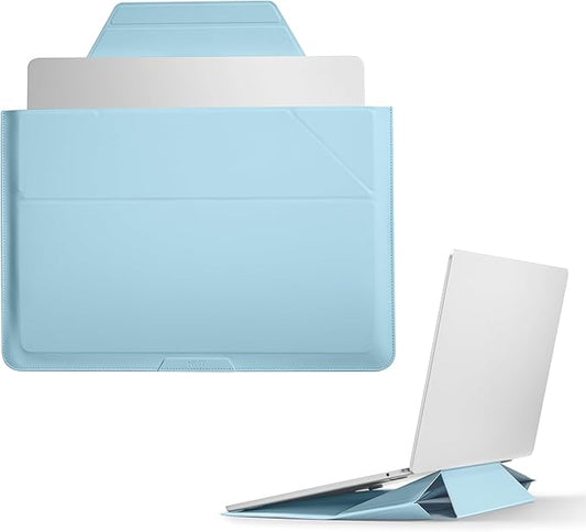 MOFT Laptop Carry Sleeve, 2-in-1 Laptop Bag & Stand for 16" MacBook Air/Pro & Dell/HP/Lenovo/Asus, Stylish Slim Computer Sleeve Bag with Expandable Storage for Computer Accessories, Soothing Mist