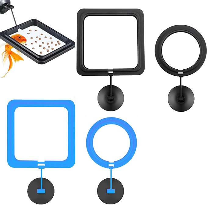 4 Pcs Fish Feeding Ring for,Prevent Water Turbulence from Washing Food Into Filter,Betta Feeding Ring,Feeding Ring for Fish Tank,Aquarium Feeding Ring Betta Guppy Goldfish and Other Small Fishes