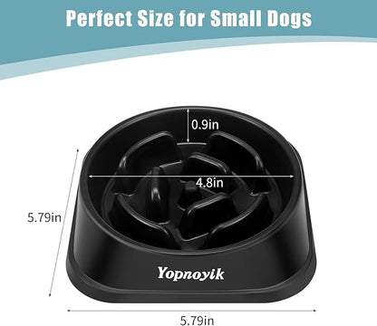 2 Pack Slow Feeder Dog Bowls for Healthy Eating, Non-Slip and Anti-Choking Design, Reduces Bloating & Overeating for Small Dogs, Easy to Clean