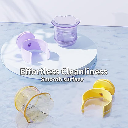 2pcs/4pcs PET Bird Bowls with Clamp, Bird Cage Feeder, Durable Water Bowl, Feeding Cups, Water Feeder for Cockatiel, Parakeet, Macaw, Finches, Lovebirds, Small Animals Gray (Yellow, 2pcs)