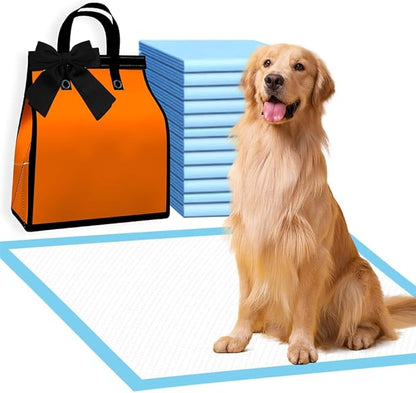 23"x36" 12 Count Pee Pads for Dogs, 6-Layer Super Absorbent, Leak-Proof Quick Dry with Gift Bag, Training Pads for Cats, Rabbits