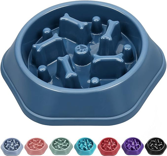 UPSKY Slow Feeder Dog Bowl Anti-Chocking Slower Feeding Pet Puzzle Bowls, Interactive Bloat Stop Dog Food Dishes Non-Slide Dogs Lick Treat for Small Medium