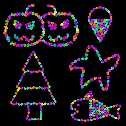 350 PCS Luminous Stones – Mixed Color Glow Rocks Decorations DIY Decorative Pebbles for Aquarium Fish Tank Sidewalk Garden Path Patio Terrace Lawn Yard Ornaments Colorful Cobbles Decor FD05MX350