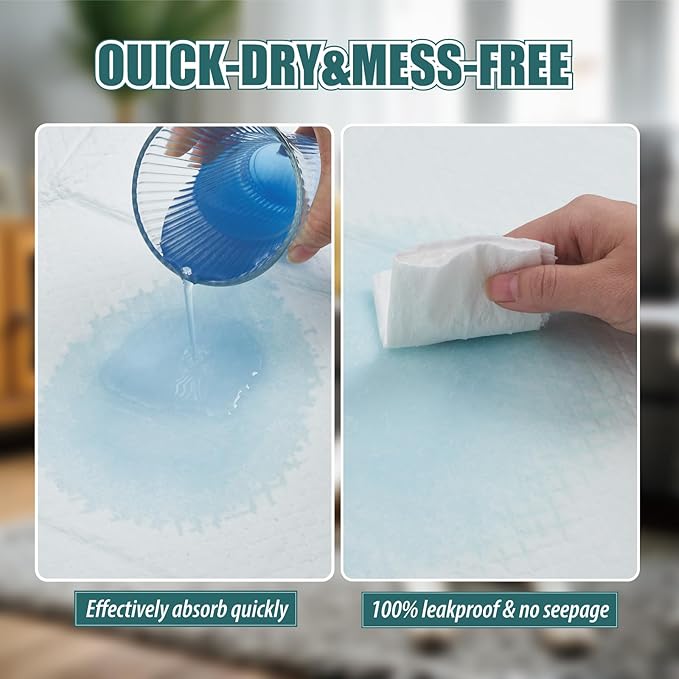 GWT Puppy Pads for Dog, Leak-Proof Changing Pad, 22"x22" [50 Pads] Pee Pads for Dogs, Ultra Absorbent 5-Layer Dog Pads for Potty Cat Training, Dog Pee Pads, Puppy Pads for All Pets