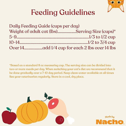 Made by Nacho Dry Cat Kibble 2lb Bag, High Protein Premium Cat Food with Freeze-Dried Pieces, Cage-Free Chicken, Duck & Quail, Limited Ingredients, Single Bag