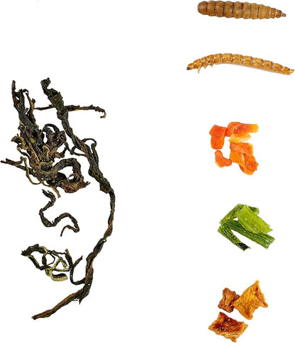 Worm & Garden Blend - Premium Treat for Chickens, Birds, Ducks, Reptiles & Hedgehogs - High Protein Feed with Dried Mealworms, BSFL, Veggies - 1 Lbs Resealable Bag Bug 'n' Veggie Buffet