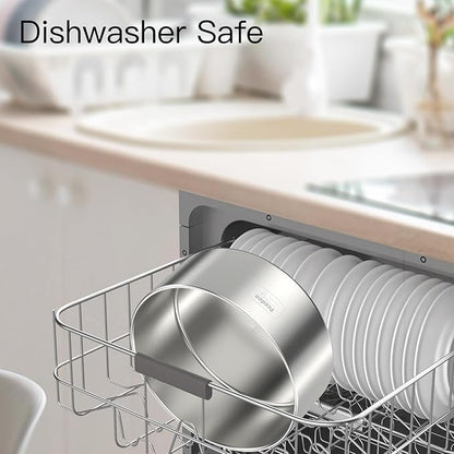 1Gallon Double Layer 304 Stainless Steel Dog Bowl - Insulated & Durable | Non-Slip Base | Easy to Clean | BPA-Free Safe Dog Water Bowl[128oz for Large Giant Breeds]