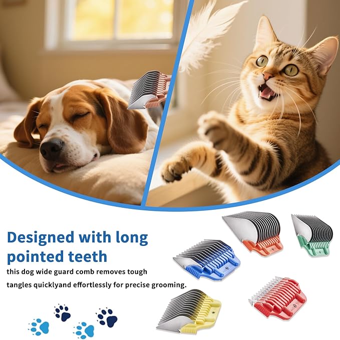 22MM 7/8Inch Pet Grooming Clipper Attachment Guard Comb, for Wide A5 Blades, Compatible with Andis, Conair, Wahl, Laube, Thrive, Bucchelli, or other A5 Series, Only Fit for 10W/15W/30W Wide Blade