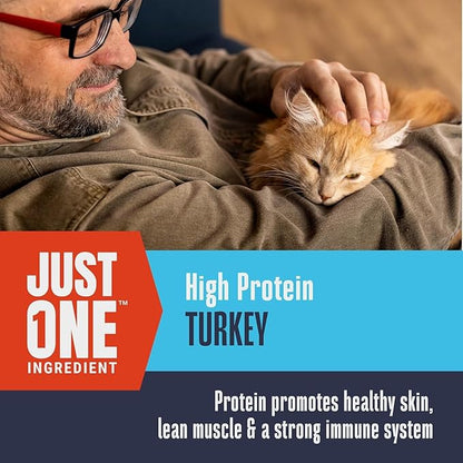 Whole Life Pet Just One Turkey - Cat Treat Or Topper - Human Grade, Freeze Dried, One Ingredient - Protein Rich, Grain Free, Made in The USA (Pack of 6)