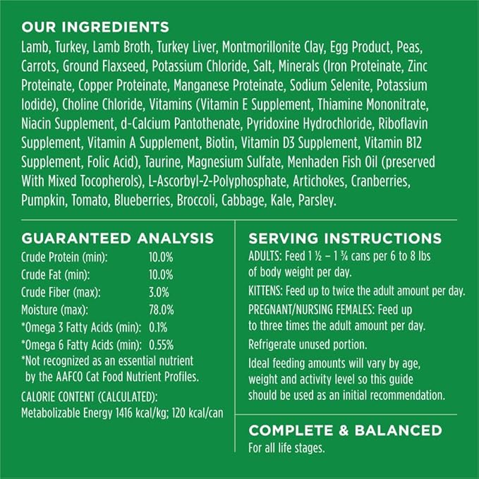 Instinct Original Pate Wet Cat Food, Grain Free Recipe - Real Lamb, 3 oz. Cans (Pack of 24)