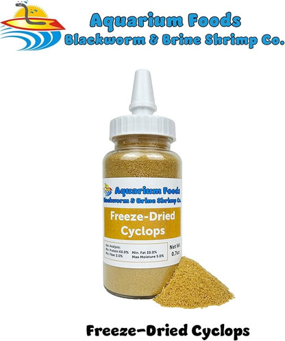 Aquatic Foods Inc. Freeze-Dried Cyclops/Copepods for Tropical Fish Fry and Babies, Nano & Micro Fish, Corals and Anemones…0.7oz Squeeze Bottle