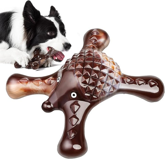 Tough Dog Chew Toy for Aggressive Chewers – Durable Bacon Flavored Nylon Bone for Large Dogs, Fillable Dental Toy for Teething, Indoor Chewing & Crate Training, Boredom Relief Gift