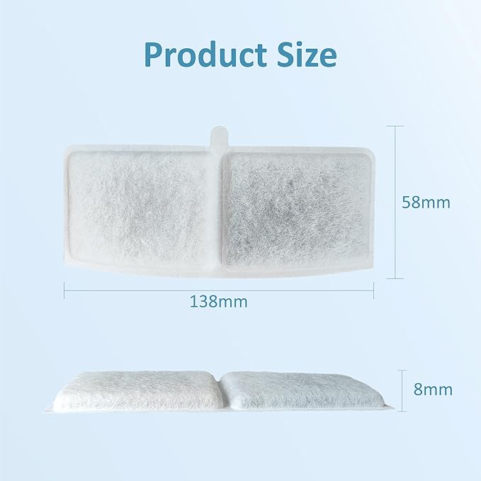 PET LAYSON Pumpless Cat Water Fountain Filter,Smart Cordless Pet Fountains Battery Operated 3.6L/122oz with Maglev Valve Technology Wireless Rechargeable Water Dispenser Filters (White, M1-8 Filter)