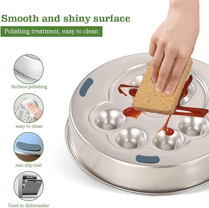 Stainless Steel Slow Feeder Dog Bowls – Non-Slip Metal Dog Bowl for Large & Medium Breeds, Puppy Puzzle Feeder – 2 Cup Capacity for Small to Big Pets – Durable Slow Feed Dog & Cat Food Dish with Mat
