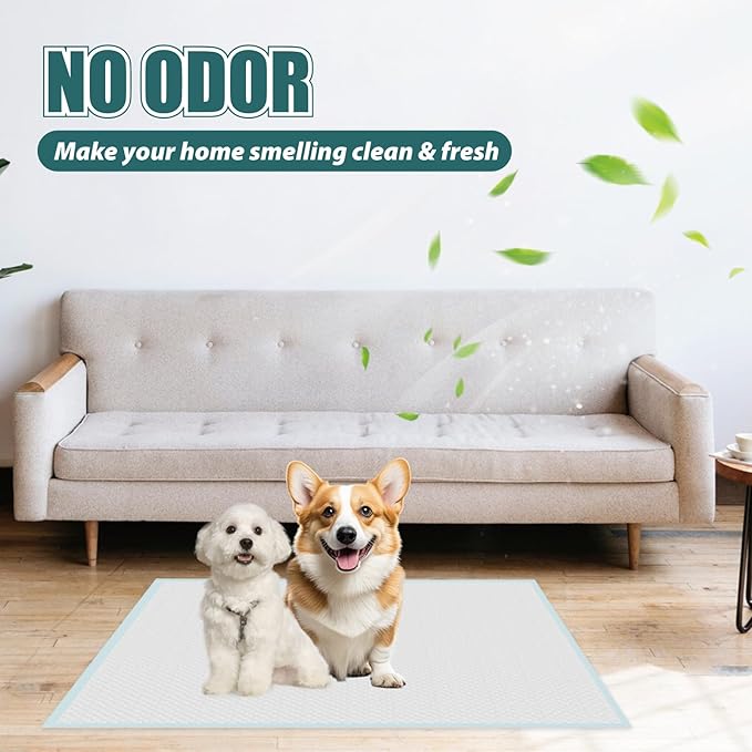 GWT Puppy Pads for Dog, Leak-Proof Changing Pad, 22"x22" [50 Pads] Pee Pads for Dogs, Ultra Absorbent 5-Layer Dog Pads for Potty Cat Training, Dog Pee Pads, Puppy Pads for All Pets