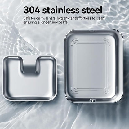 Stainless Steel Cat Water Fountain Wireless for Cats Indoor, 3.6L/123oz Automatic Metal Dog Water Dispenser,Cordless Battery Operated Pet Drinking Fountain,Rechargeable Waterer with Motion Sensor