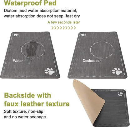 RIZZARI Automatic Pet Water Dispenser: 5L Gray Cats and Dogs Gravity Feeder - Stainless Steel Bowl - Outdoor Hiking Use