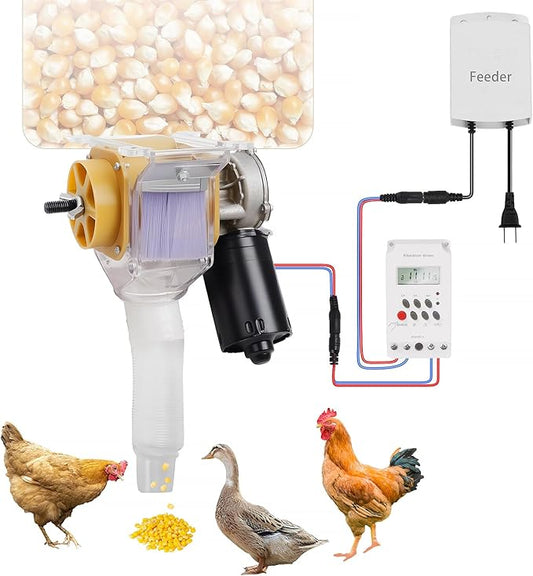 Automatic Chicken Feeder，16 Groups Timed Feeder，Automatic Poultry Feeder for Chickens, Ducks, Geese, Pigeons, Dogs, Fish, Cat