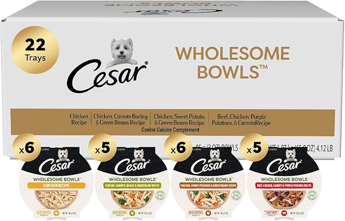 [Cesar] Wholesome Bowls Variety Pack 3 oz Bowls (22 Count, Pack of 1)