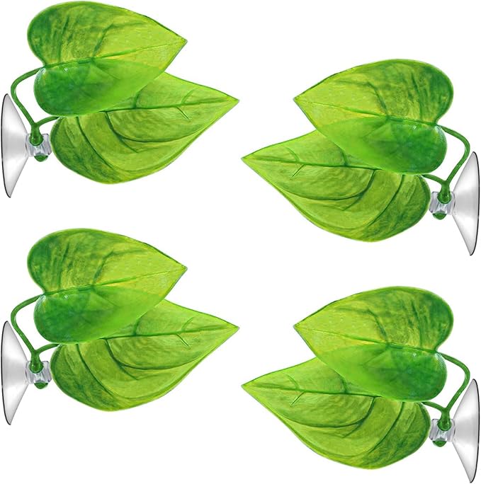 URATOT 4 Pack Betta Fish Leaf Pad Simulating The Natural Habitat for Betta Spawning Grounds Breeding Resting Bed