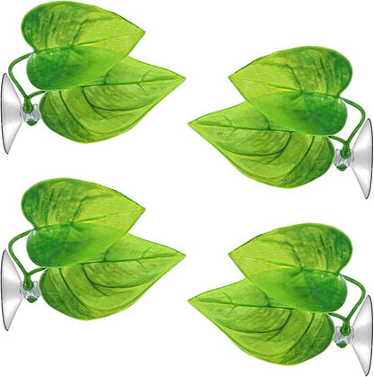 URATOT 4 Pack Betta Fish Leaf Pad Simulating The Natural Habitat for Betta Spawning Grounds Breeding Resting Bed