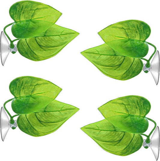URATOT 4 Pack Betta Fish Leaf Pad Simulating The Natural Habitat for Betta Spawning Grounds Breeding Resting Bed