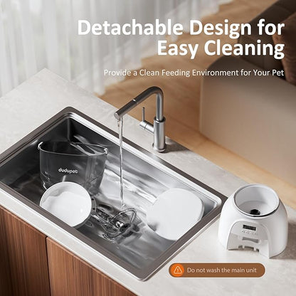 5L/21 Cup Automatic Cat Feeder, Timed Cat Dry Food Dispenser, Automatic Pet Feeders Dual Power Supply, 6 Meal Programmable 1-20 Portion Cats Feeder, Auto Dog Feeders,Pet Food Dispenser for Cats, Puppy