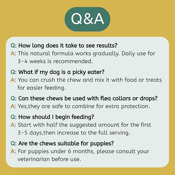 YOTANGO Flea and Tick Prevention for Dogs Chewable, 200 Soft Treats Natural Dog Flea and Tick Treatment Chewable, Oral Flea Supplement Chews, Skin & Coat Support for Dogs Puppies - All Breeds & Ages