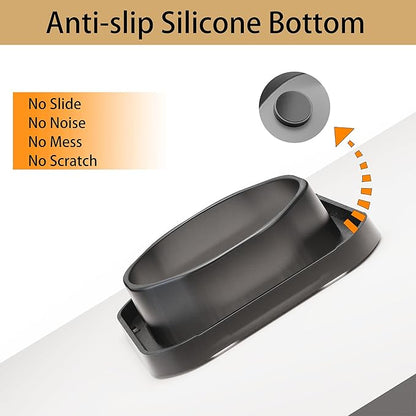 Stainless Steel Dog Bowls, Spill Proof Basic Dogs Bowls for Small Dogs Cats, 2 Cup Dog Food and Water Bowl, Non-Slip Puppy Feeder, Cat Bowl for Feeding Water - Starry Gray